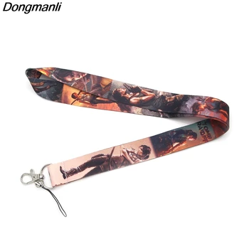 

P2364 Dongmanli wholesale 24pcs/lot Brave Girl Lanyard For keychain ID Card Pass Gym Mobile Phone Badge Holder