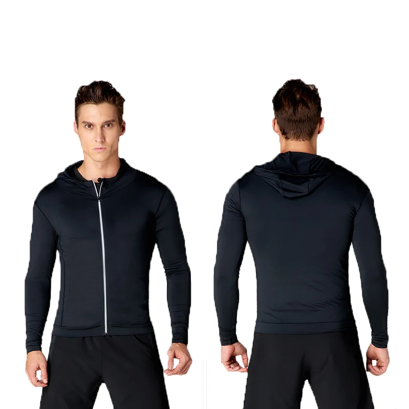 Fanceey спортивная куртка на молнии с капюшоном мужская куртка для бега Светоотражающая Спортивная кофта ночного видения тренировочная Спортивная одежда для бега
