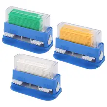 3 цвета зубные одноразовые микро-аппликатор Совет гибкие палочки диспенсер для щеточек с коробкой