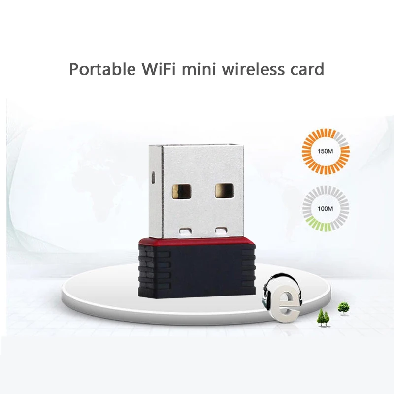 Mini WIFI USB 802.11n/g/b, antena wifi 150Mbps, tarjeta de red inalámbrica, Realtek8188, USB externo, WIFI, para PC y portátil - Ordenadores y oficina