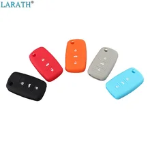 LARATH 3 Button Silicone Case For VW Wolfsburg T5 Skoda Seat Passat Remote car Key Fob Skin Cover