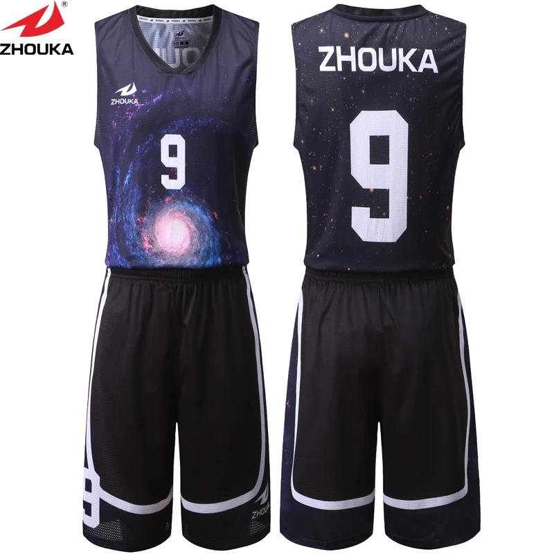 New Universe Pattern Basketball Clothing Wear Men's Mesh Breathable