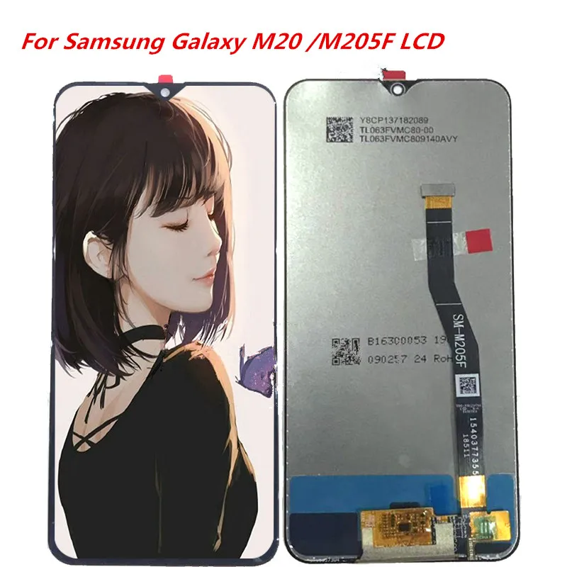 

100% Tested For samsung m20 display touch Screen Digitizer Assembly m20 Display For Samsung M20 lcd for samsung m205f display