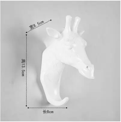 Креативный настенный крючок в виде животного, крючок-вешалка, носорог, олень, лошадь, коза, декоративный креативный резиновый крючок для ванной, Ключница на therack - Цвет: 12