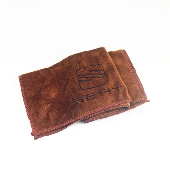 

30*30CM Car Sticker Wash Microfiber Towel Car Cleaning For Seat Leon Ibiza cupra Altea Belt Racing Car Styling