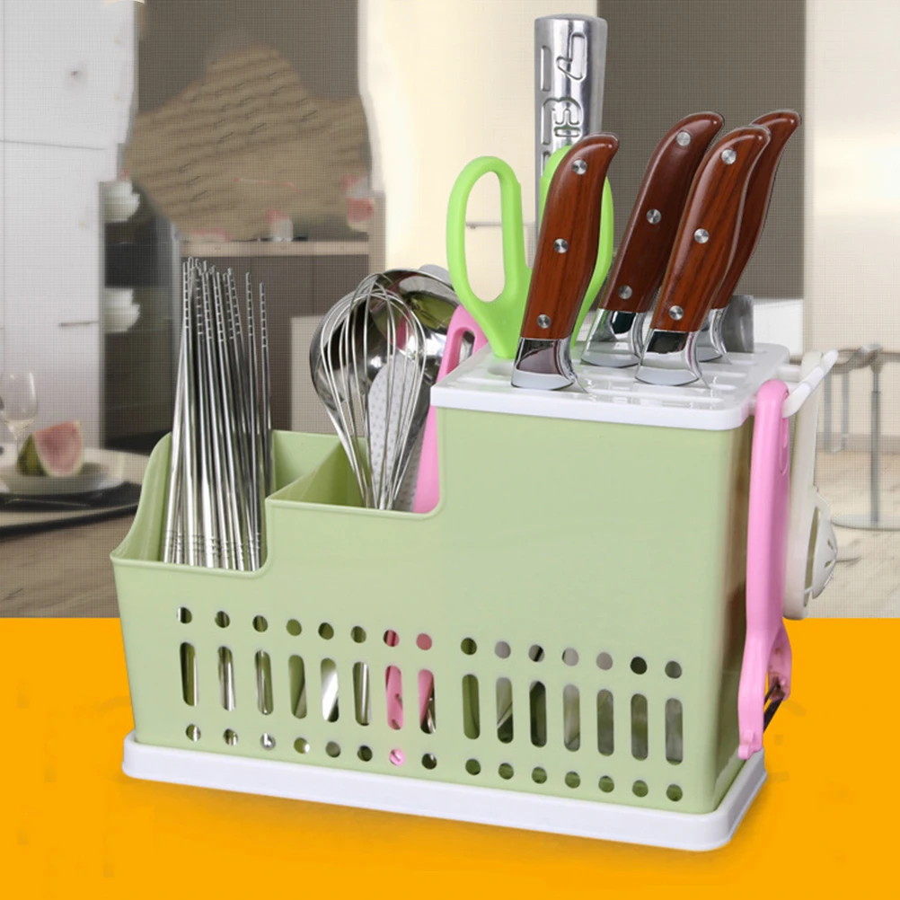 

Multifunctional Utensil Organizer Hollow Flatware Holder Tableware Countertop Kitchen Drying Rack for Chopstick Spoon Fork Knife