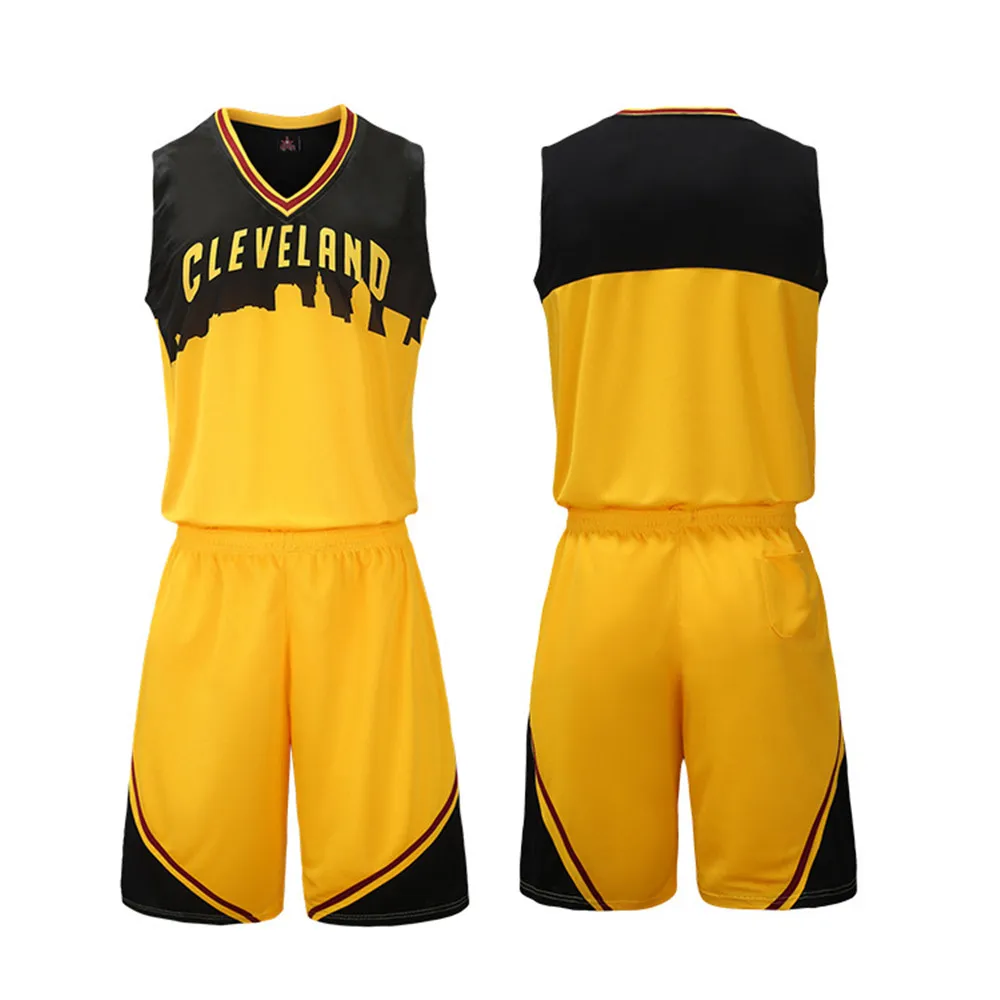Summer Men`s Basketball Jersey Sets Uniforms Kits Sports Shirts