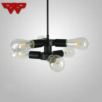 

Creative Iron 6 Little Chandelier Simple Modern Individual Wine Bar Bedroom Restaurant Lighting Fan Lamp free shipping