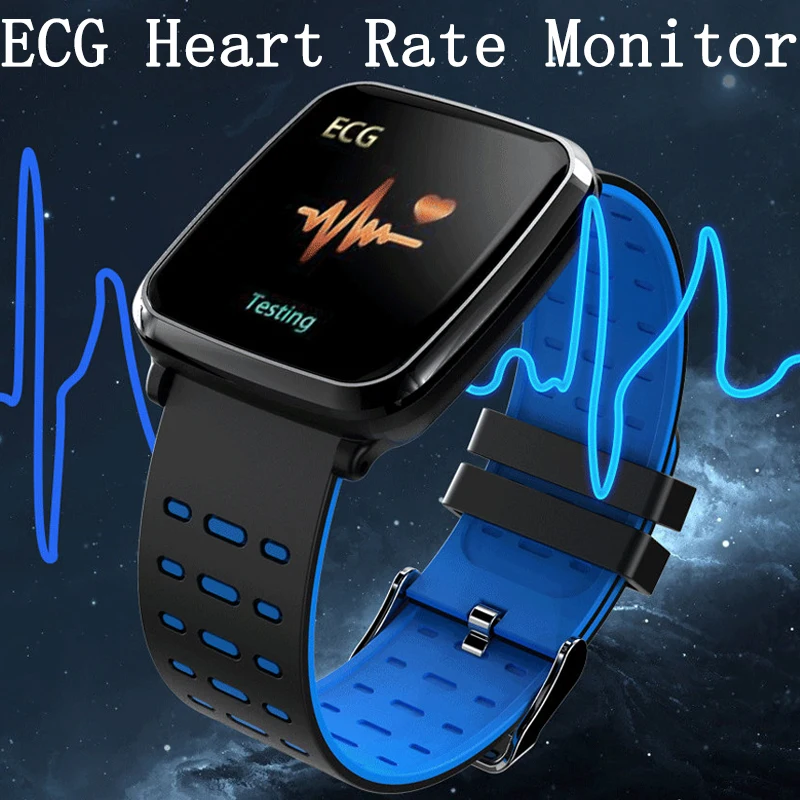 

Smart Wristband ECG PPG Blood Pressure Heart Rate Monitor Sleep Tracker Smartband Calories Smart Bracelet For IOS Android pk H9