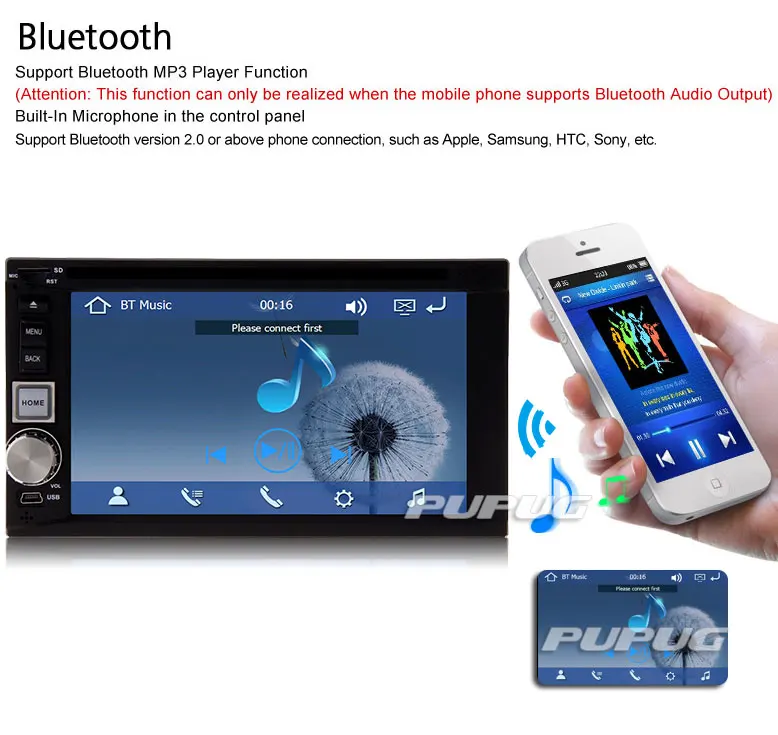 Flash Deal FM AM RDS 6.2 Inch Touch Screen Autoradio Auto MP3 GPS Map Car DVD BT 3D SD USB HeadUnit PC Sub EQ Stereo Radio 5