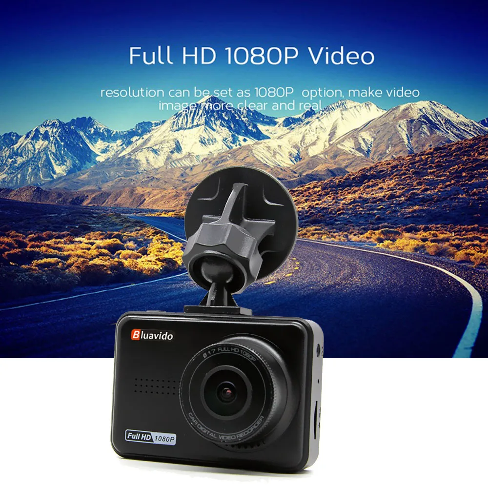 Bluavido Full HD 1080P видеорегистратор Novatek 96658 Автомобильный видеорегистратор IMX323 WDR с функцией ночного видения 170 широкоугольная автомобильная видеокамера DVR