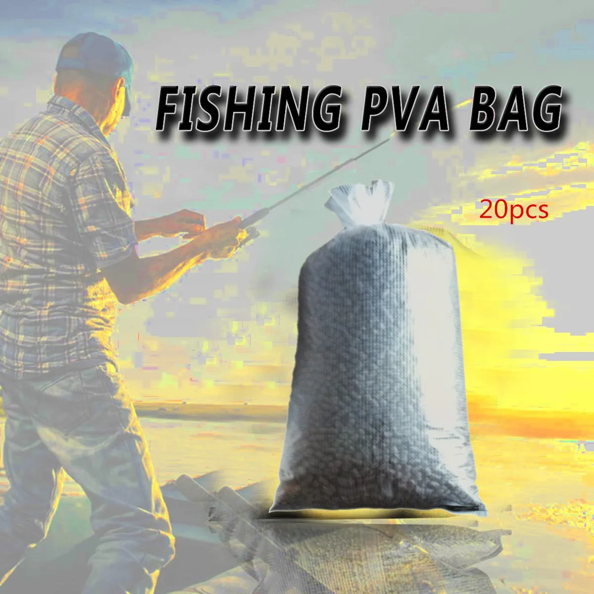 Buy 20Pcs PVA Bag Carp Fishing Bait Tackle Dissolve