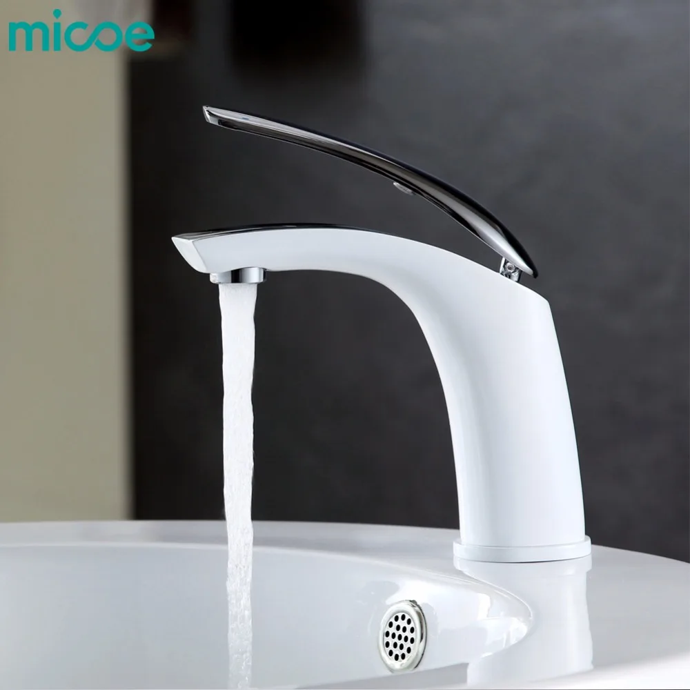 

micoe hot and cold water basin faucet mixer single handle single hole modern style main body copper Multi-function tap M-HC204