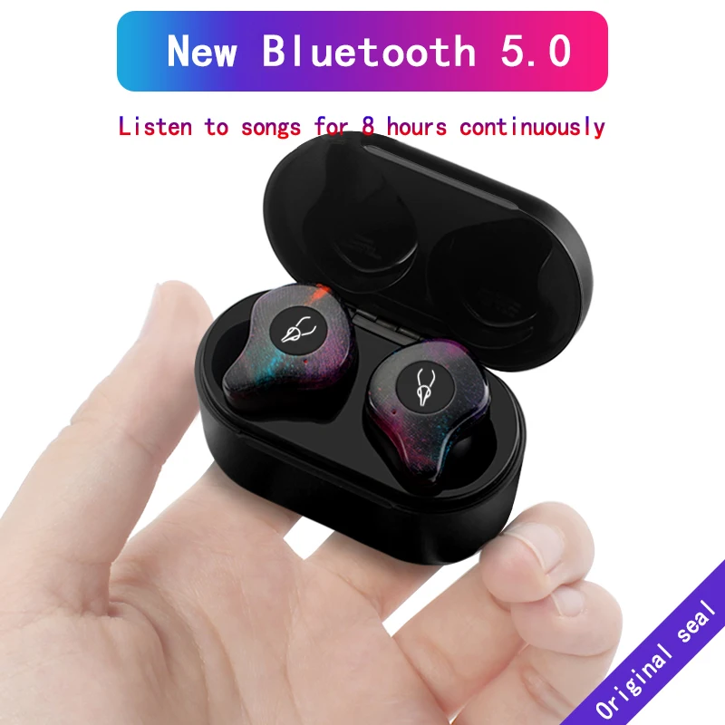 Sabbat X12 Bluetooth 5.0 3D Stereo Sound Bluetooth Earphone Invisible True Wireless Waterproof Sport Earbuds with Power Bank