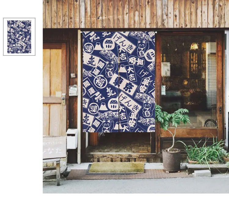 Японский Норен занавеска гобелен укийо-е принты хлопок лен Кухня Дверь занавес Ресторан комната перегородка Настенный декор