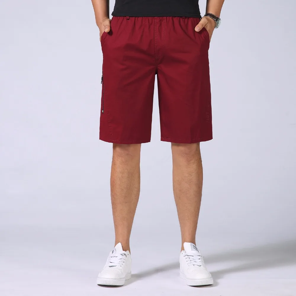 Летние мужские военные карго шорты плюс размер рабочие повседневные свободные хаки Твердые хлопок короткие брюки