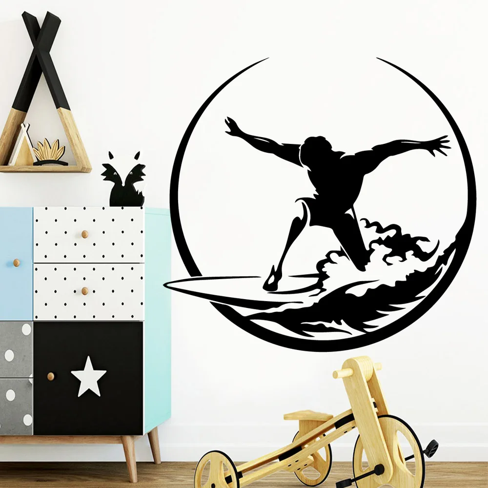 

Classic surfing Vinyl Wall Art Sticker Decor Murals For Bedroom Children's Room Decoration Mural Poster