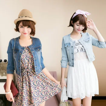 

New Nice Ladies Denim Jackets Outwear Jeans Coat Classical Jackets Women Fashion Jeans Coats Rivets Female Jackets