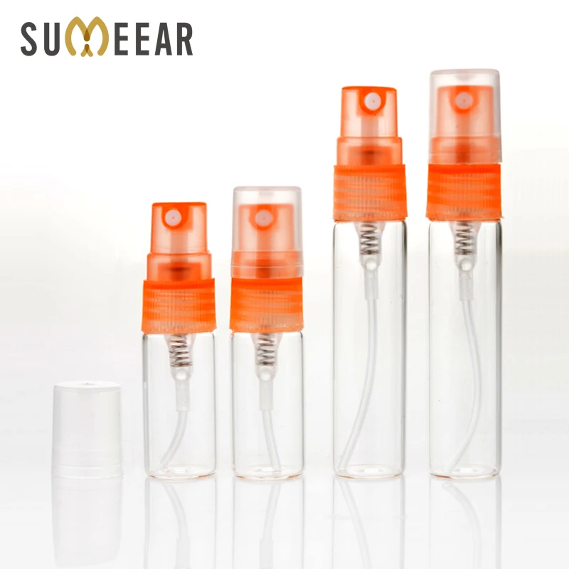 

10 PiecesLot 5ML Perfume Bottle Essential Empty Containers Travel Orange Spray Refillable Bottle For Perfume Portable