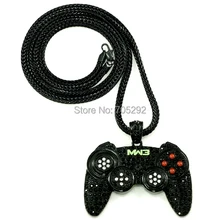 New Arrival Iced Out New Game Controller Pendants Necklace with 36″ Franco Style Chain Necklace