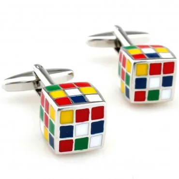 Magic Rubik's Cube Cufflink Cuff Link 4 Pairs Wholesale Free Shipping | Украшения и аксессуары