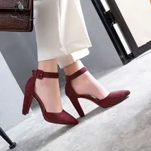 Sgesvier/ г.; женские туфли-лодочки; модная женская обувь; вечерние свадебные туфли на очень высоком квадратном каблуке с острым носком; цвет красный, винный; женские туфли-лодочки; размеры 34-46