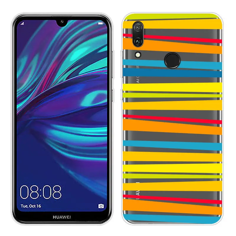 Cartoon Case for Huawei Y6 2019 Case Soft Silicone Back Cover Phone Case For Y7 2019 Honor 8x 9 10 Clear TPU Y 6 2019 Cover Capa (40)
