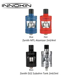 100% оригинал Innokin Зенит D22 Subohm Tank 3 мл Ёмкость против Innokin Зенит MTL распылитель 4 ML электронная сигарета Ecig распылитель