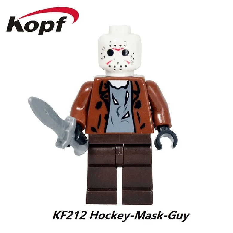 

20Pcs The Horror Theme Movie Jason Hockey Mask Guy Clockwork Orange Creepy Doll Baymax Building Blocks Toys for children KF212