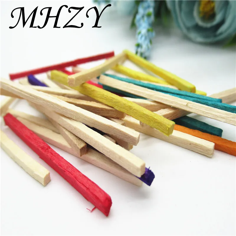 

100/200/500pcs DIY Children wood Handmade Color Sticks Kid Handmade Material CreativraftUnfinished Wood Aids Math Toys