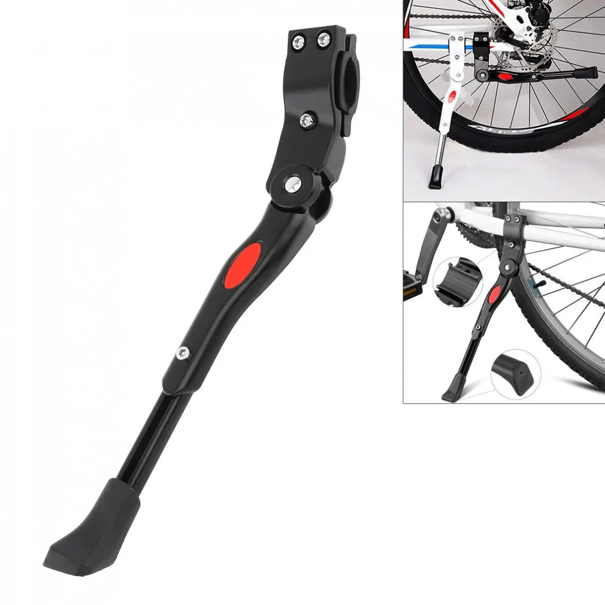 

34.5-40cm Aluminum Alloy Adjustable Bicycle Kickstand for 24-27 Inch Bicycles Two Colors Optional