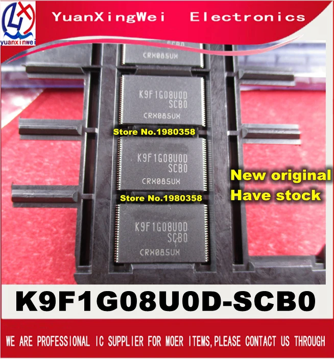 5pcs K9F1G08U0D SCB0 K9F1G08U0D TSOP 48 128M x 8 Bit NAND Flash Memory ...