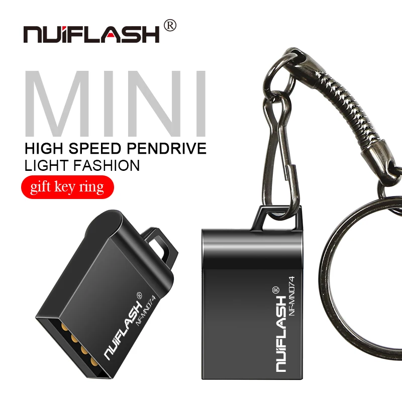 

nuiflash Super Mini metal usb flash drive 4GB 8GB 16GB pen Drive 32GB 64GB usb 2.0 flash stick pendrive free shipping cle usb