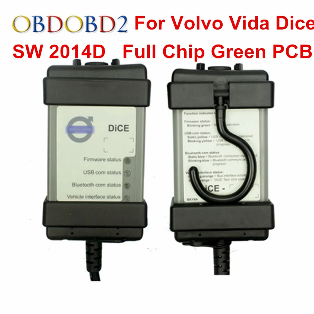 Полный чип для Volvo Vida Dice диагностический инструмент SW 2014D Dice Pro OBD2 сканер для автомобилей Volvo обновление прошивки самотест