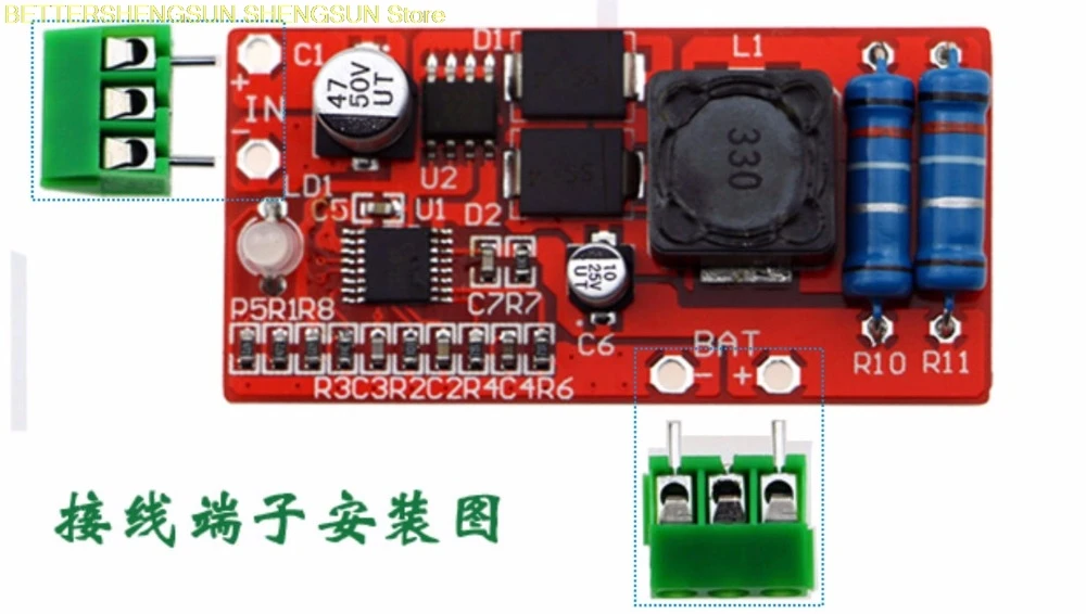 

3.6V/4.2V/7.2V/8.4V/10.8V/12.6 rechargeable lithium battery solar controller CN3722