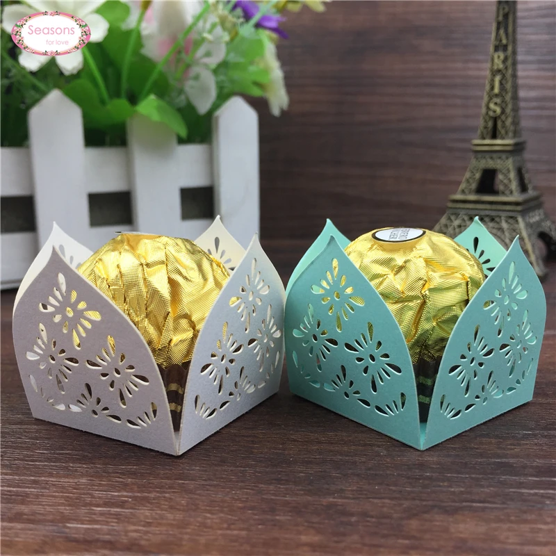 

50pcs Paper Chocolate Accessories Candy Bar Stand Wedding Supplies Party Favors Table Wedding Decoration Gifts For Guests