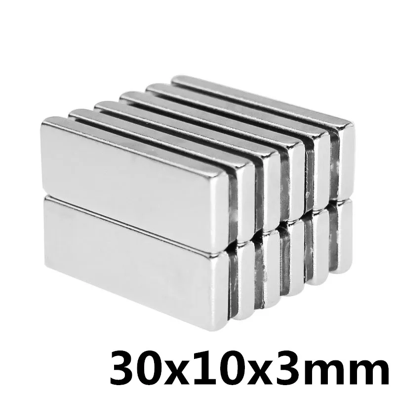 

5pcs 30mmx10mmx3mm 30x10x3 Strong Cuboid Fridge square Magnet 30*10*3Rare Earth NeodymiumArt Craft Connection
