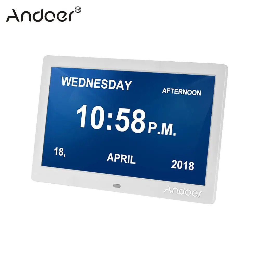 

Andoer 10" LED Screen Digital Photo Frame Simple Eletronic Photo Album Support Clock Calendar Time Setting Music Photo Video