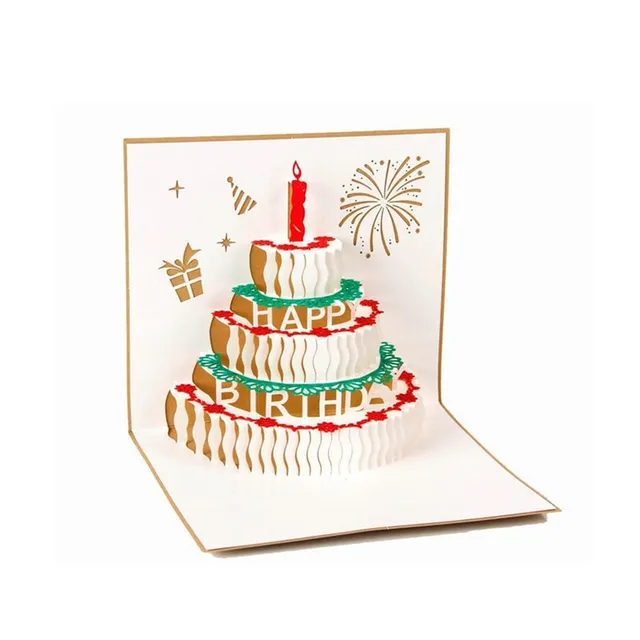 3d biglietto di auguri fatto a mano origami candela torta di biglietto d augurio