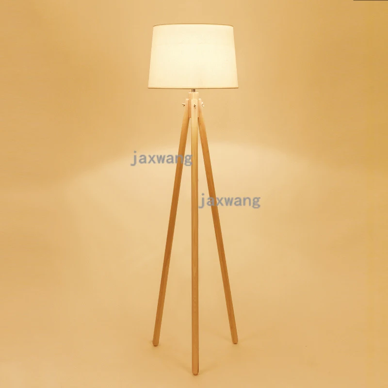

Nordic floor lamp living room loft modern bedroom European led stehlampe standing lamp art wood study reading room stand light