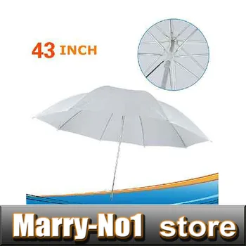 

Free shipping 2pcs 43" Studio Flash Diffuser Translucent Photography Light Photo Studio Video White soft Umbrella 110cm