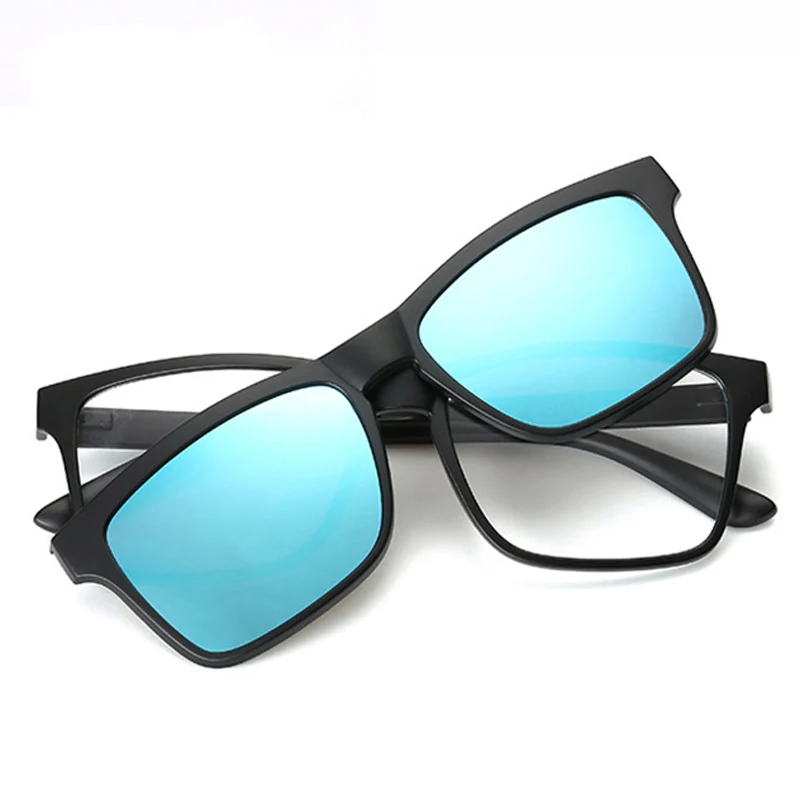 QIFENG оптическая оправа для очков Мужская женская с поляризованными очки на магнитах клип на Близорукость очки Рамка QF057