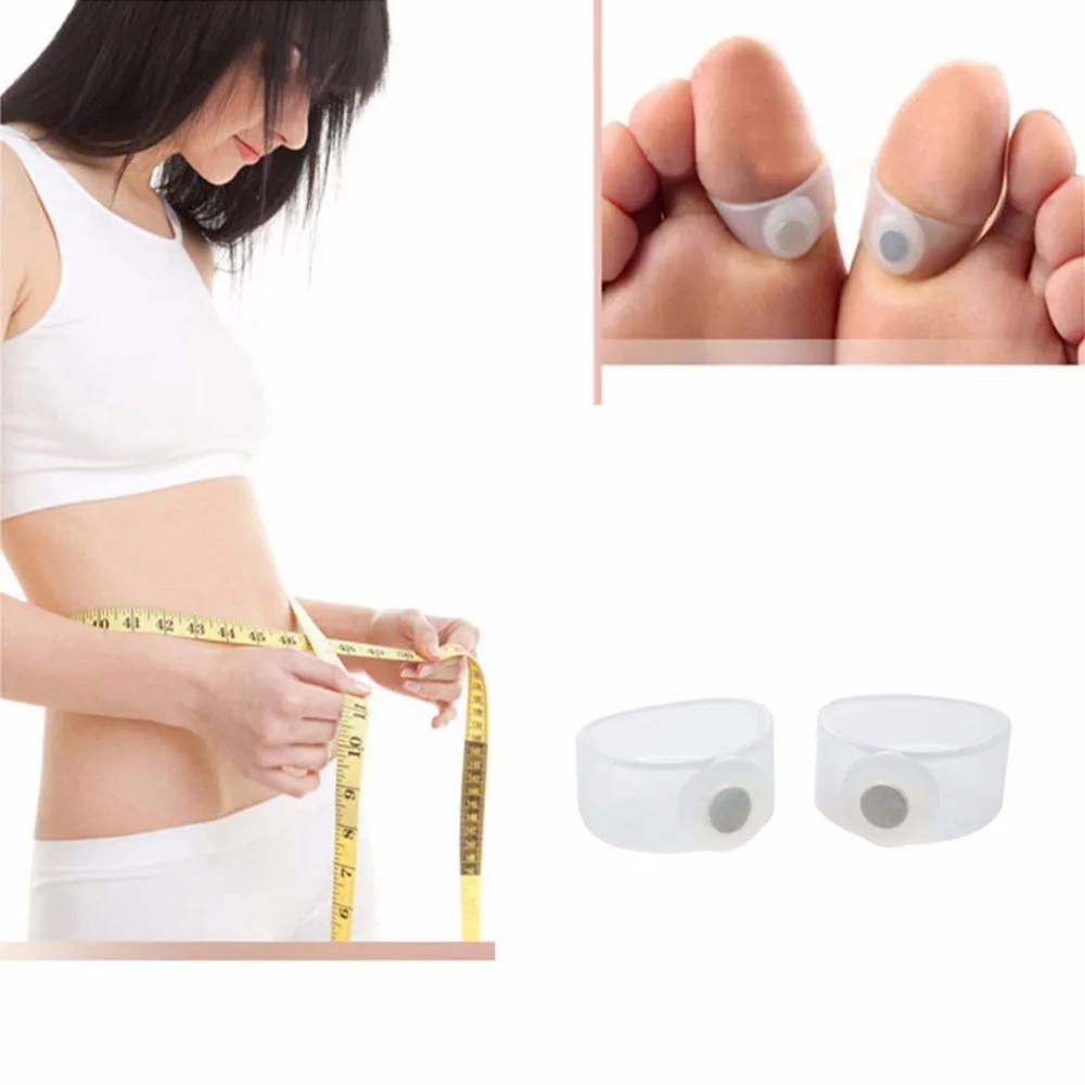 

HOT 2 pair/lot Slimming Silicone Toe Rings Foot Massager Magnetic Toe Ring Body Massge Relax for Weight Loss Health Care Tool