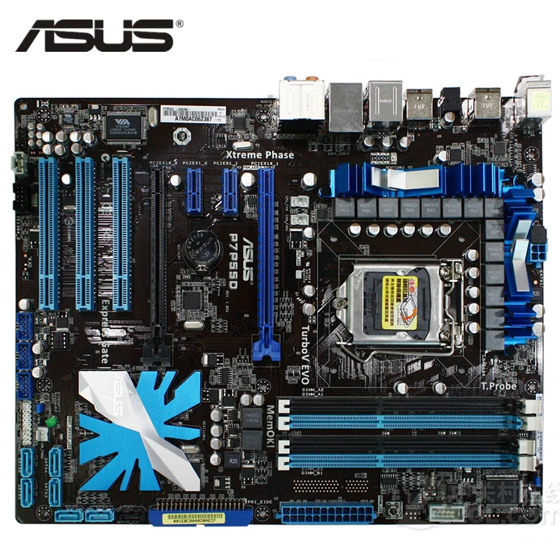 Материнская плата ASUS P7P55D LGA 1156 DDR3 16 Гб для Intel P55 P7P55D системная плата для настольных ПК SATA II PCI-E X16 используется AMI BIOS