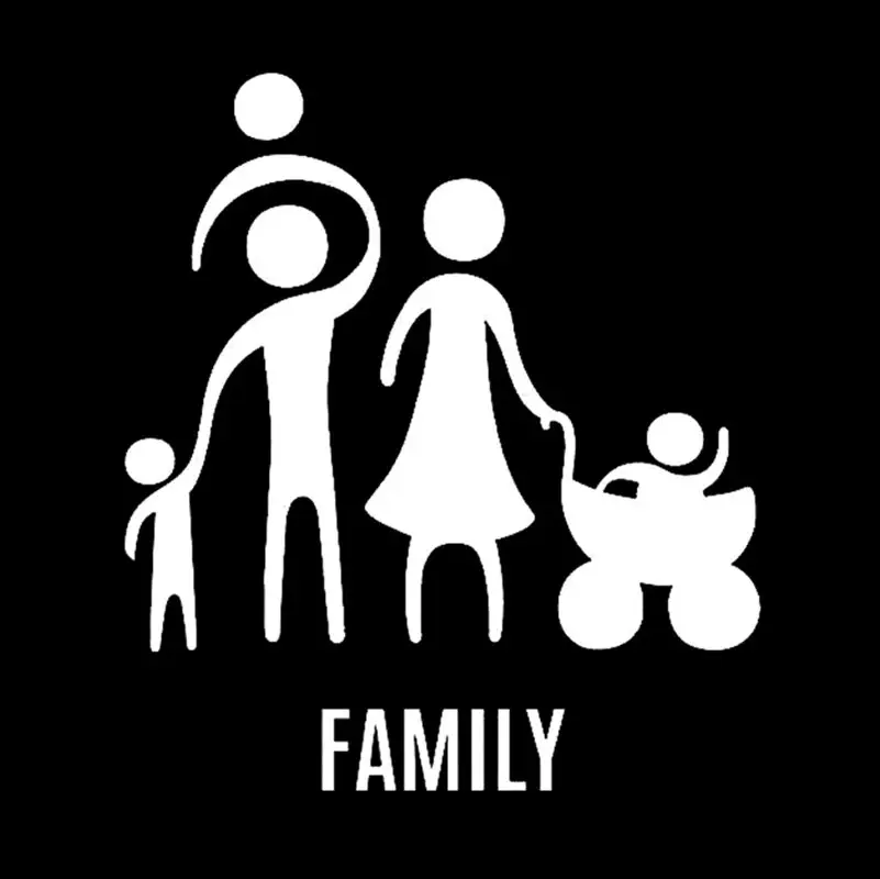 1 Pcs 17 15 Cm Keluarga Bahagia Stiker Mobil Styling Aksesoris Motor Vinyl Tubuh Penuh Mobil Decals Dan Stiker 0065 Family Car Stickers Car Stickercar Decal Aliexpress