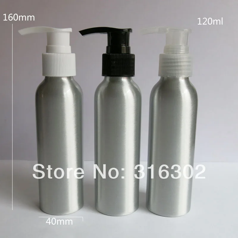 12 x 120ml Aluminum Shampoo Lotion Pump Bottle 4OZ Aluminum pump