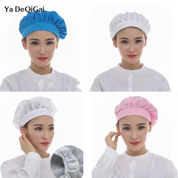 

Unisex Elastic Caps Factory Warehouse Workshop Caps Kitchen Restaurant Bakery Waiter Chef Work Wear Men and Women Breathable Hat