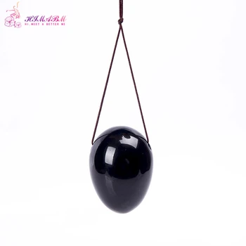 

HIMABM 1 pcs natural black obsidian egg for kegel exercise pelvic floor muscles vaginal exercise yoni egg ben wa ball
