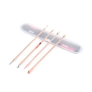 

4 pcs/Set Acne Needles Blackhead Removal Pimple Extractor Black Head Pore Cleaner Deep Cleansing Tool Skin Care Beauty Products