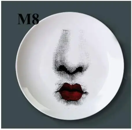 Новая Тарелка настенная роспись блюдо керамическое художественное ремесло украшение стола креативный Diy дизайн классическое элегантное украшение - Цвет: M8